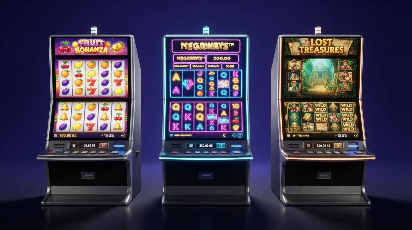 Koláž online automatů od Pragmatic Play, Hacksaw a Nolimit City s USDT symbolem v rohu