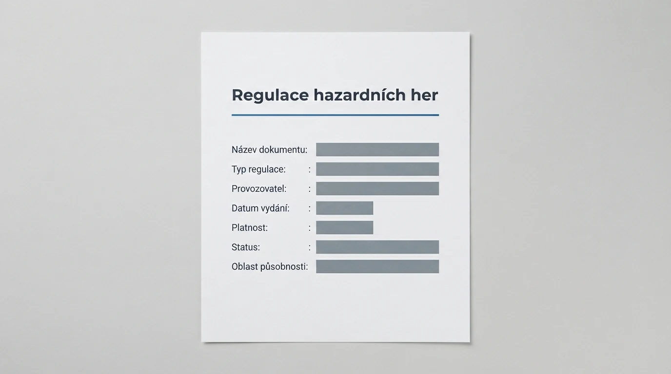 Úřední dokument s logem Ministerstva financí ČR a razítkem základního povolení