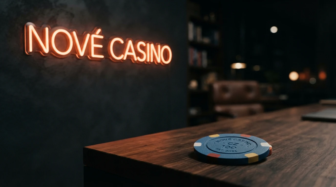 Světelný nápis NOVÉ CASINO — symbolika nově otevřeného online kasina na českém trhu