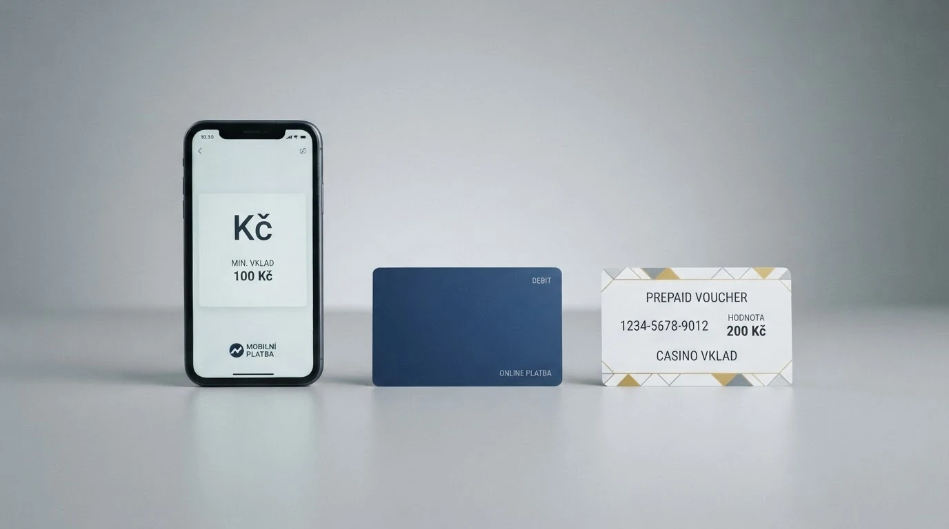 Přehled platebních metod seřazených podle minimálního vkladu — od bankovního převodu přes kartu po Paysafecard